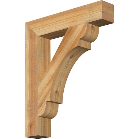 Olympic Block Rough Sawn Bracket, Western Red Cedar, 4W X 22D X 26H